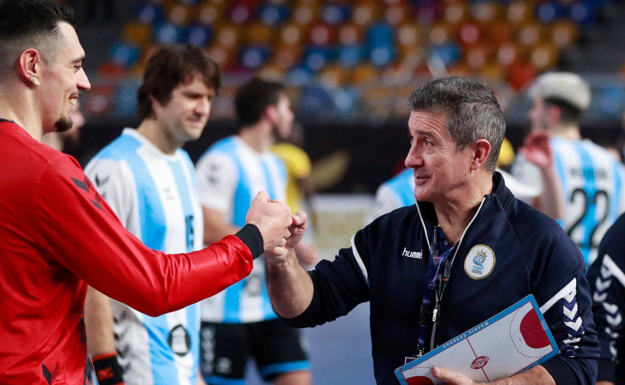 Manolo Cadenas, en un partido del Mundial.