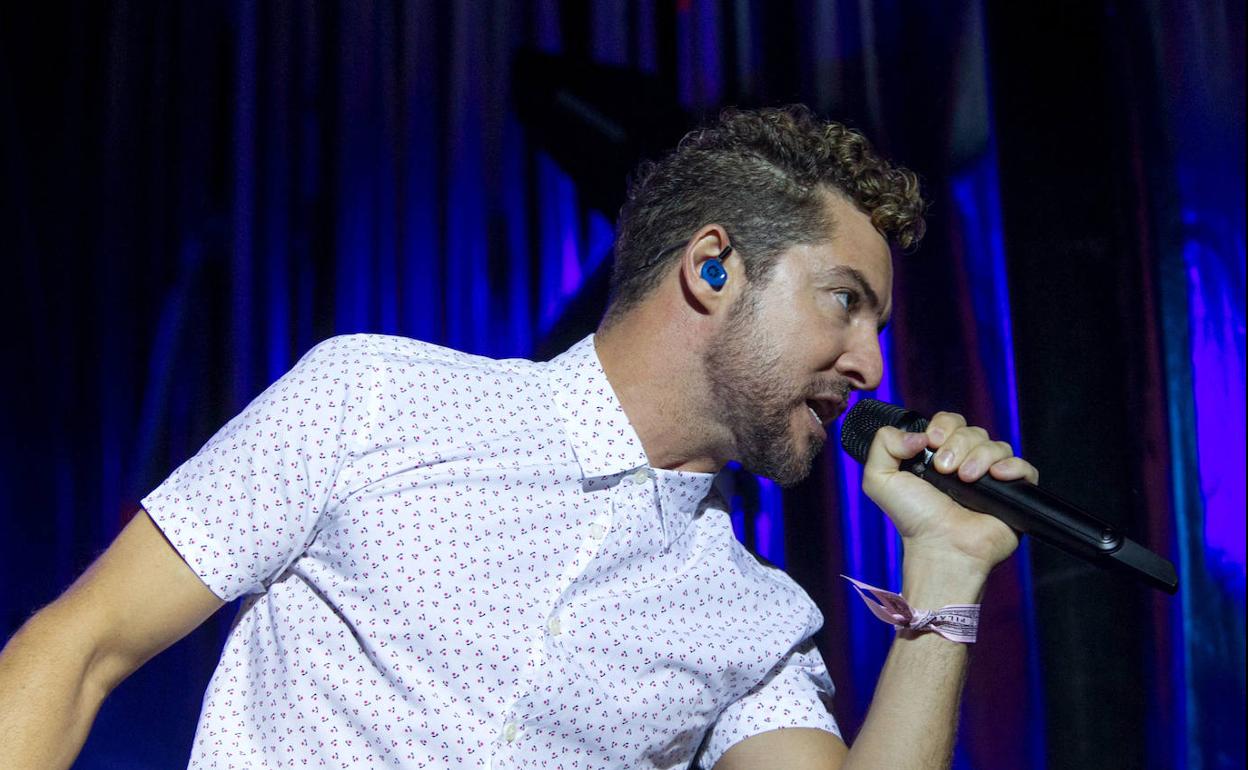 David Bisbal, durante un concierto.