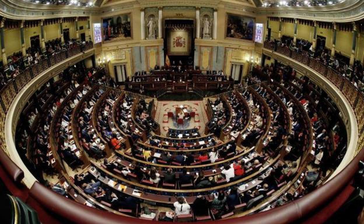 Vista de un pleno del Congreso de los Diputados. 