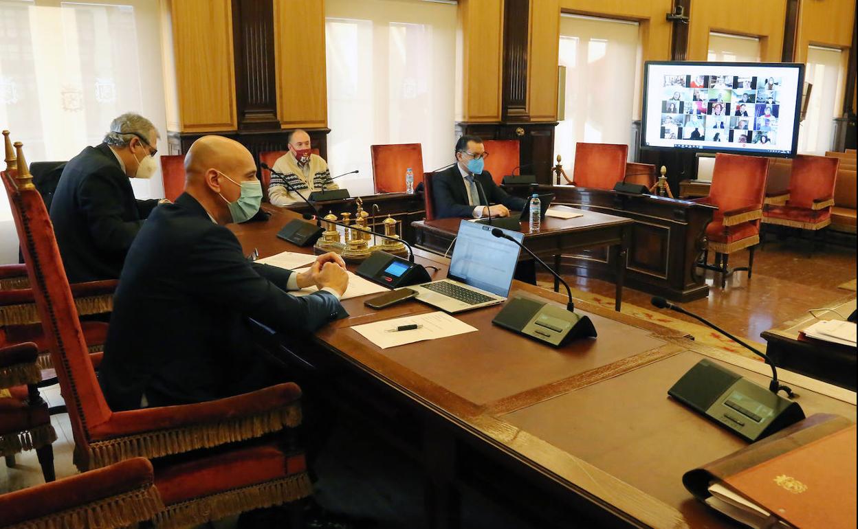 Pleno municipal del Ayuntamiento de León del mes de enero.