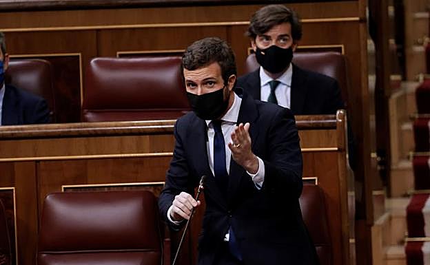 Pablo Casado, en el Congreso. 