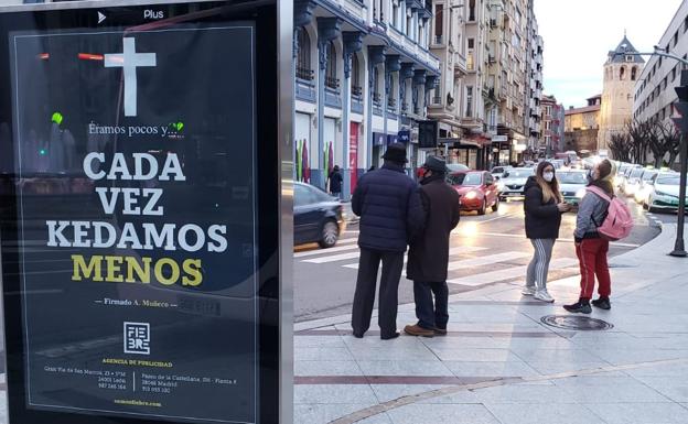 Galería. Imagen de la impactante campaña que recorre el centro de León capital. 