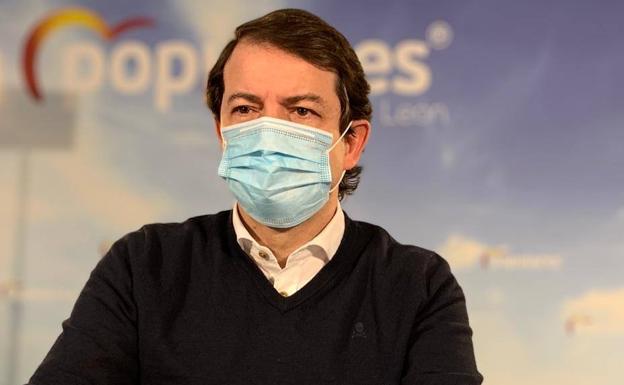 Fernández Mañueco, durante su intervención.