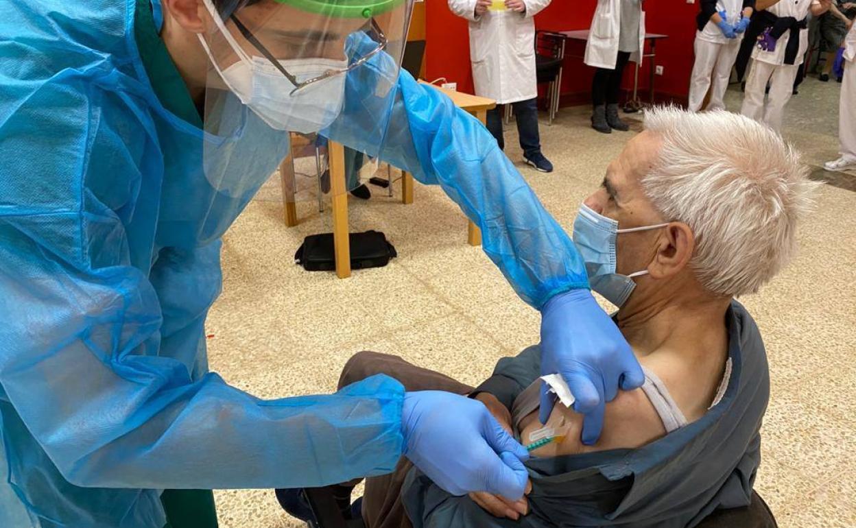 Una vacunación en la comunidad de Castilla y León.