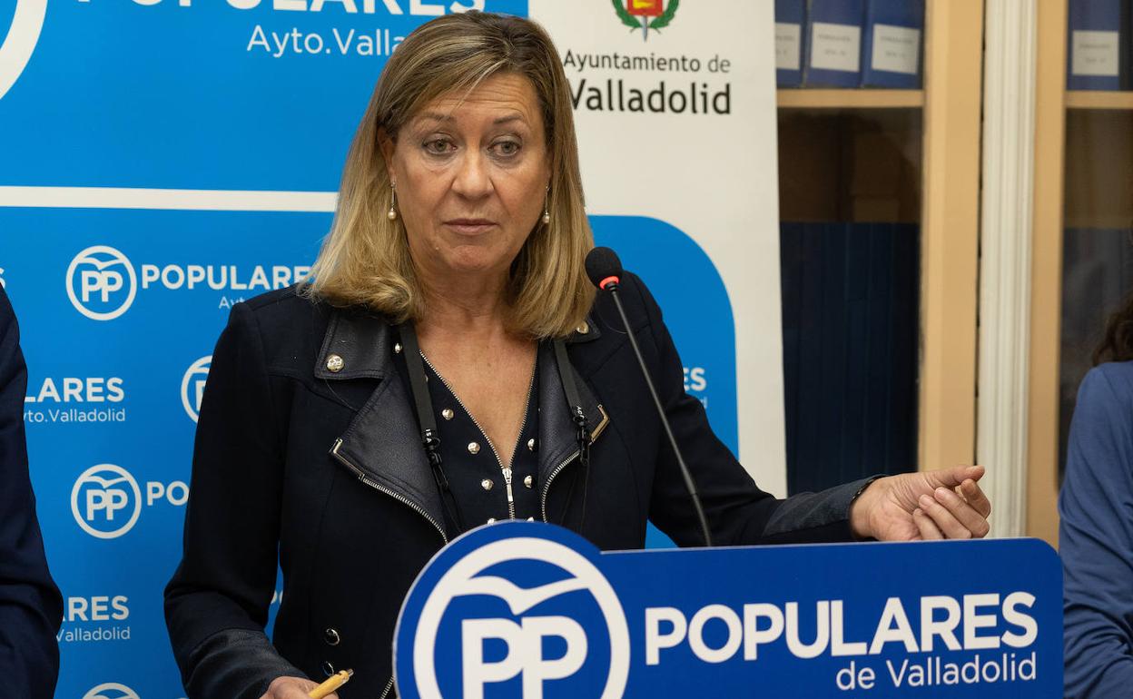 La presidenta del Grupo Municipal Popular en el Ayuntamiento de Valladolid, Pilar del Olmo.