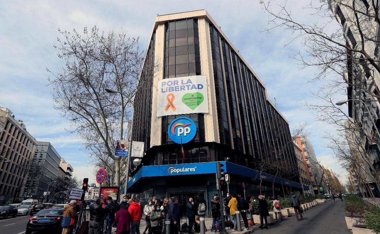 La sede del PP en la calle Génova, 13. 