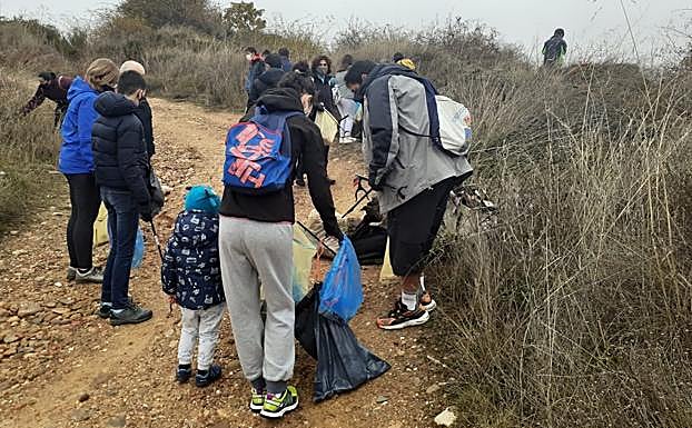 Imagen principal - El programa 'Basuraleza' recogió 4.000 kilos de basura durante 2020.