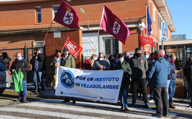 Algunos de los concentrados por la Plataforma. 