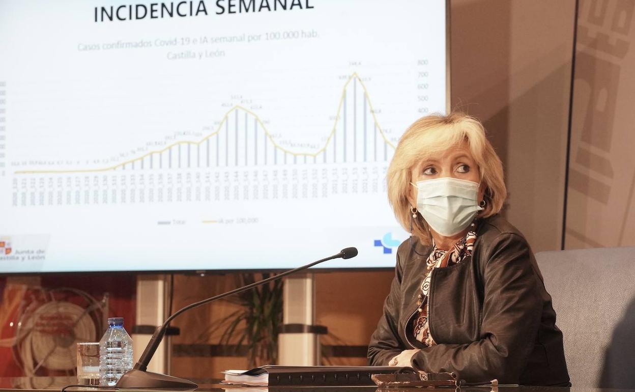 Verónica Casado, durante la rueda de prensa. 