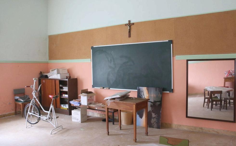 Una de las aulas del colegio de Santa Lucia de Gordón.