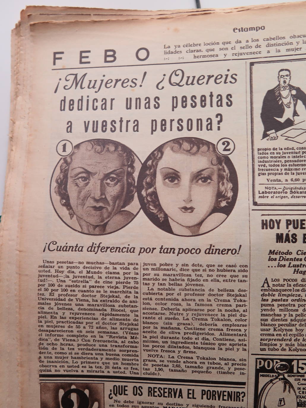 Recorte de la revista. 