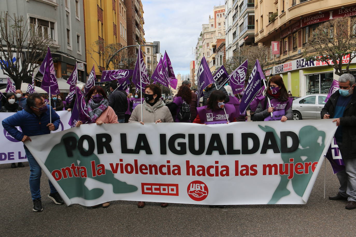 Fotos: Concentración de sindicatos por el 8M