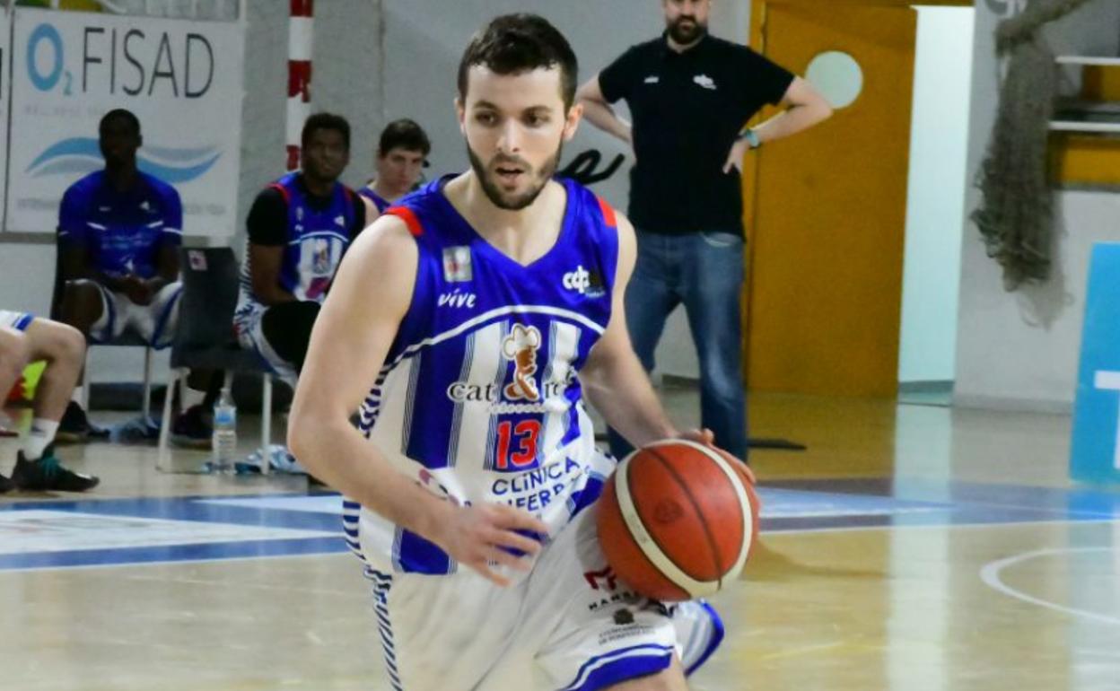 Luis Ferrando, en un partido con Ciudad de Ponferrada.