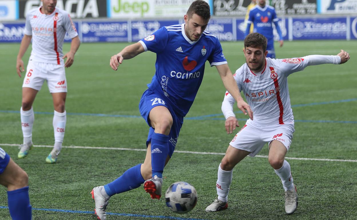 Pipo, en el partido ante el Covadona.