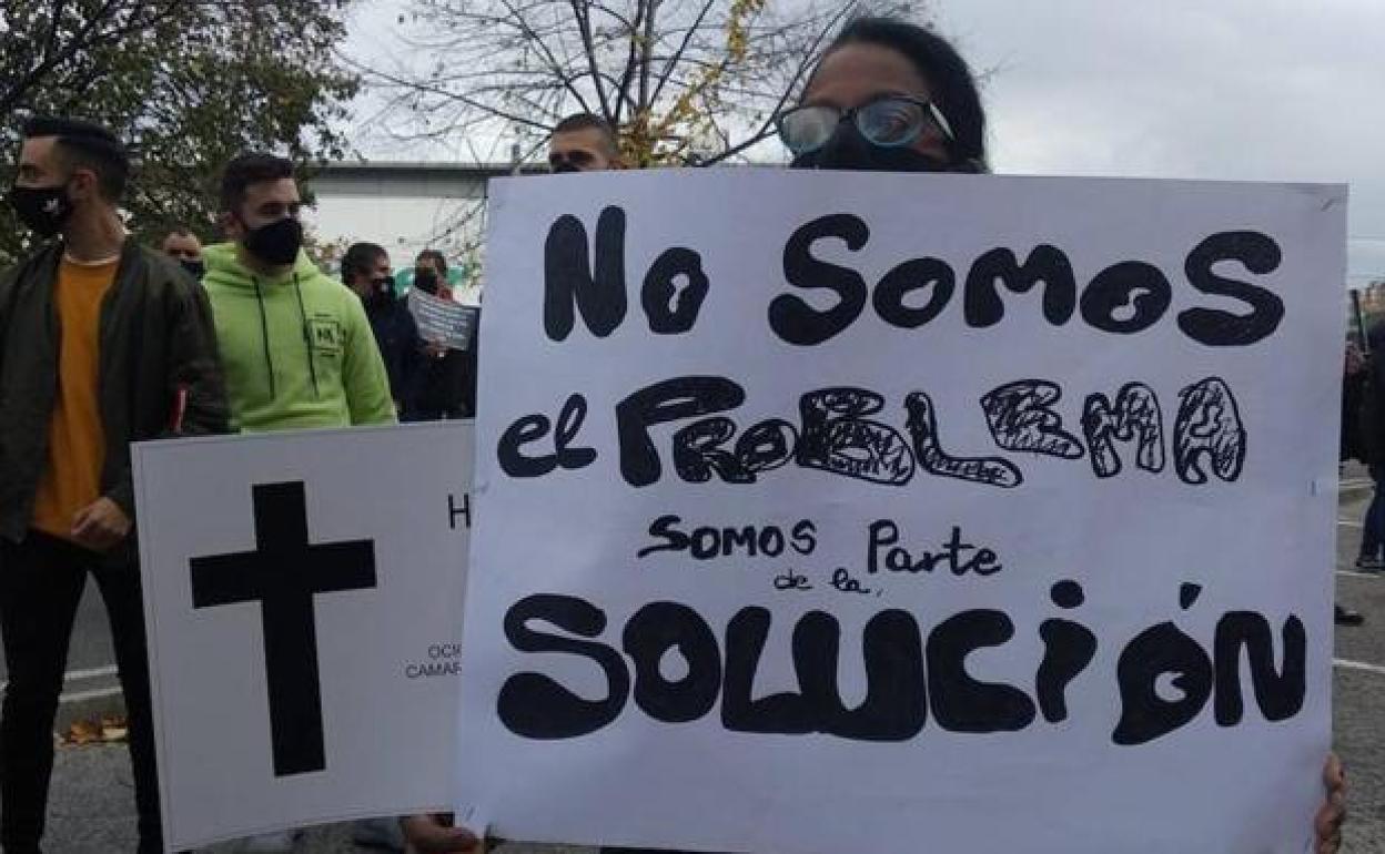 Manifestación de hosteleros bercianos. 