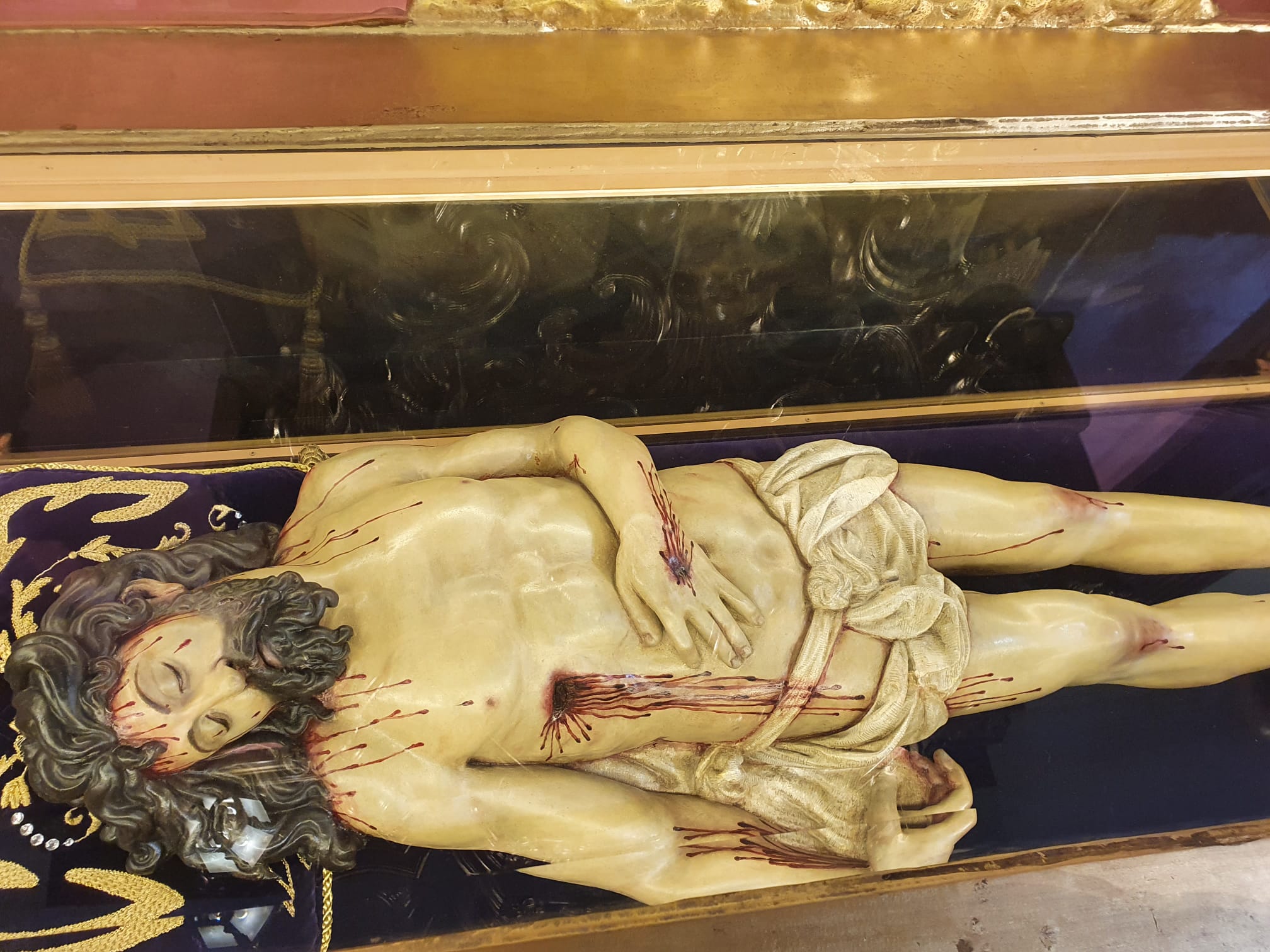 La imagen del Santo Cristo de la parroquia de Santa Nonia.