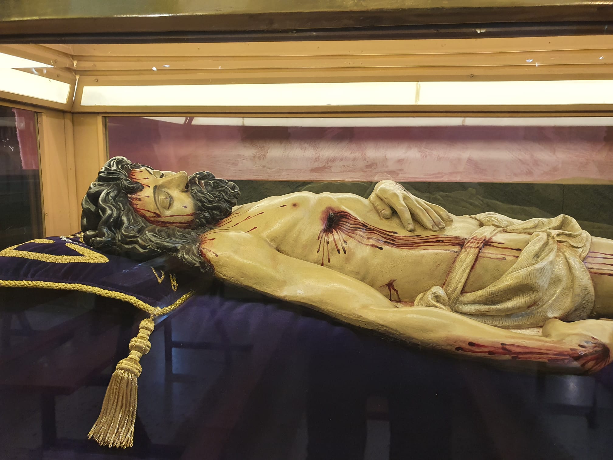 La imagen del Santo Cristo de la parroquia de Santa Nonia.