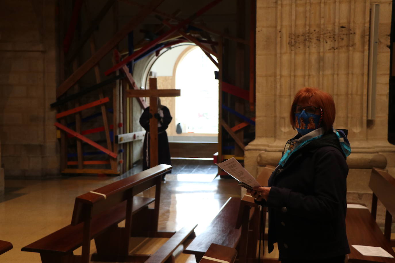 La iglesia acoge uno de los actos más tradicionales de la Semana Santa de León.