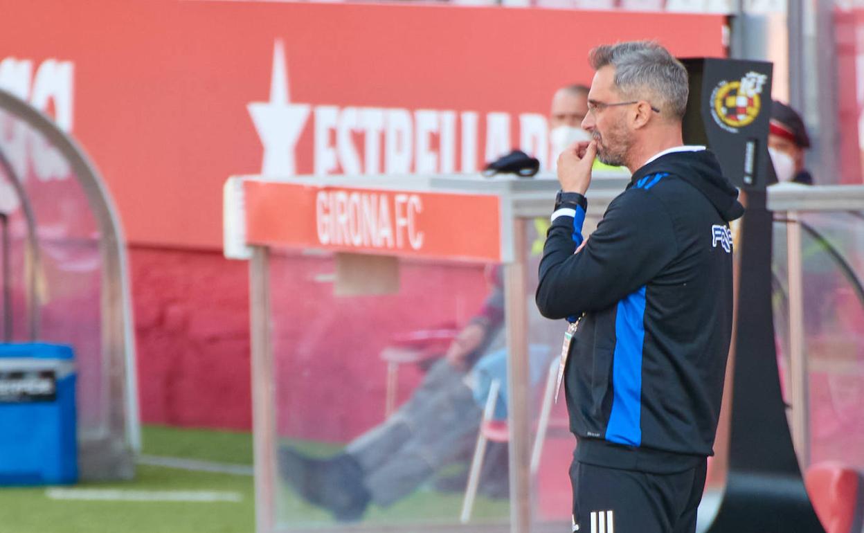 Jon Pérez Bolo, durante el partido ante el Girona.