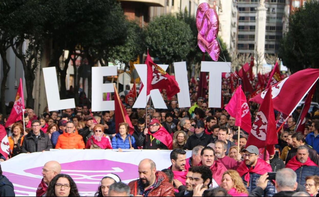 Imagen de la manifestación por el futuro de León.