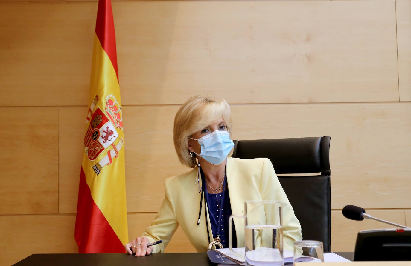 La consejera de Sanidad, Verónica Casado, comparece en las Cortes de Castilla y León para informar sobre la situación epidemiológica de la Comunidad.