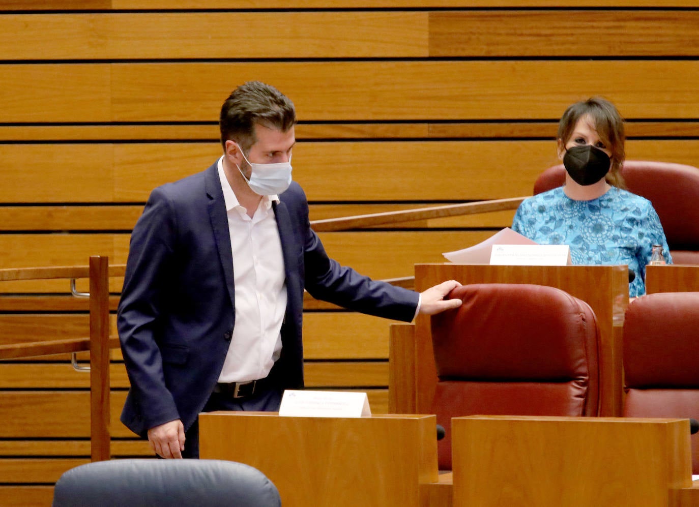 Luis Tudanca, en las Cortes.