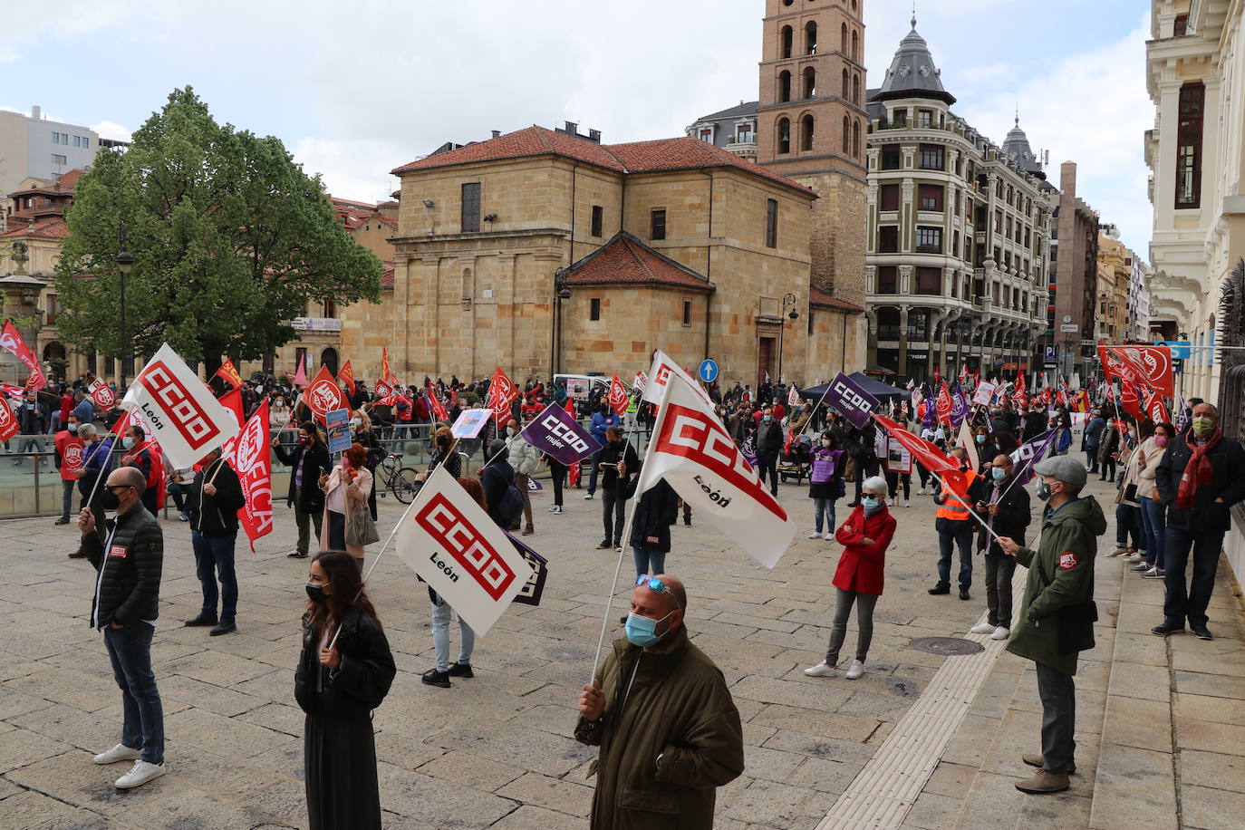 Movilizaciones del Primero de Mayo, Día Internacional del Trabajo, en León.