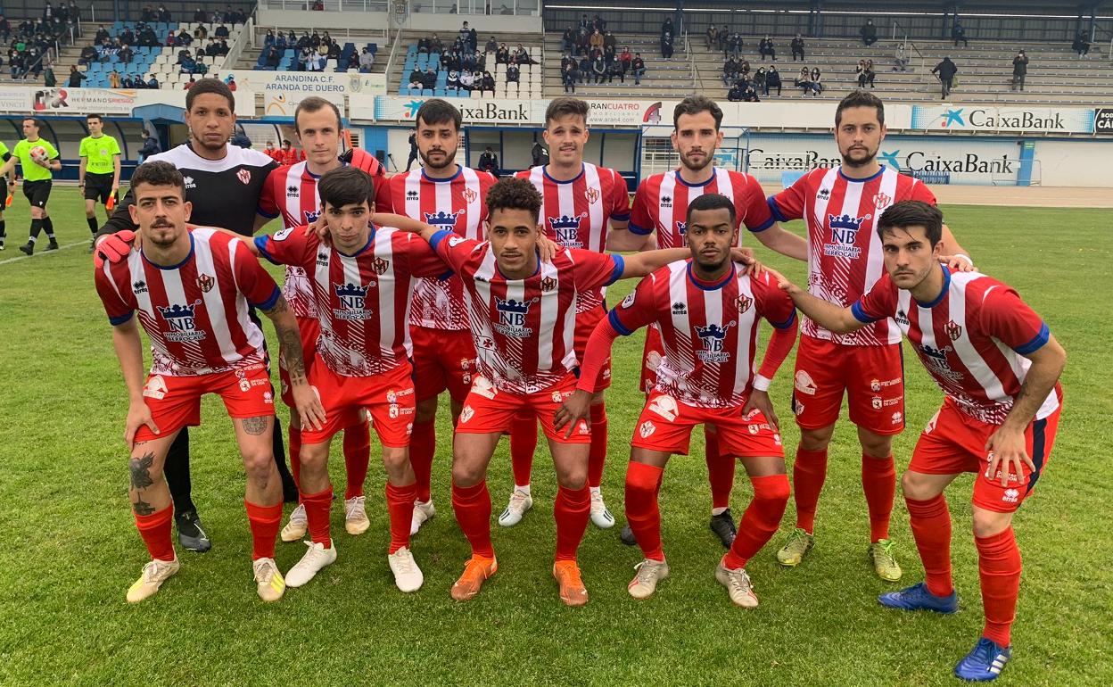 Once del Atlético Bembibre ante la Arandina.