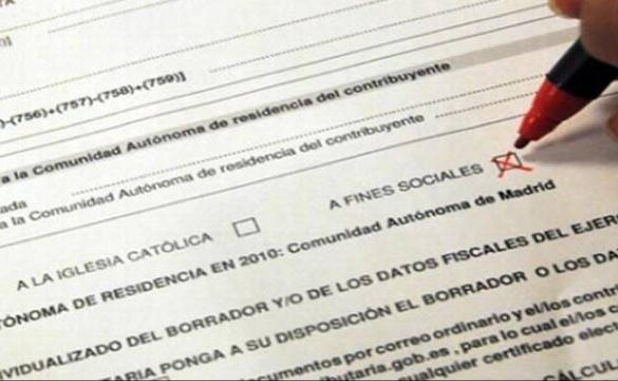 Casilla para fines sociales en la declaración de la renta.