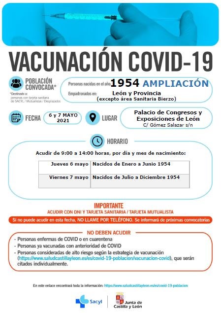 Cartel de la vacunación. 