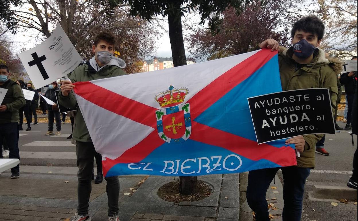 Protesta de los hosteleros del Bierzo.