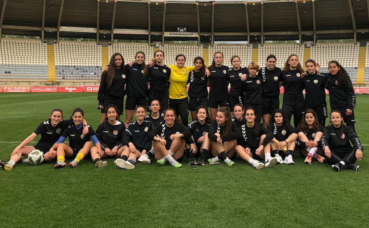 Las jugadoras del Olímpico ya se han ejercitado en el Reino de León.