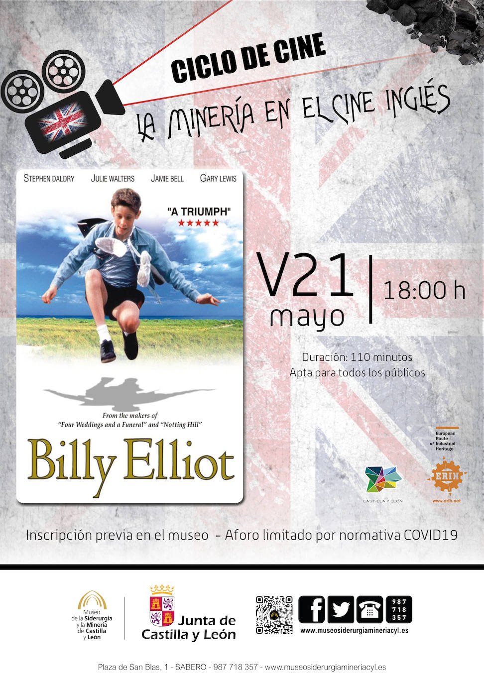 'Billy Elliot' cierra el ciclo de cine británico de temática minera en el Museo de la Siderurgia.