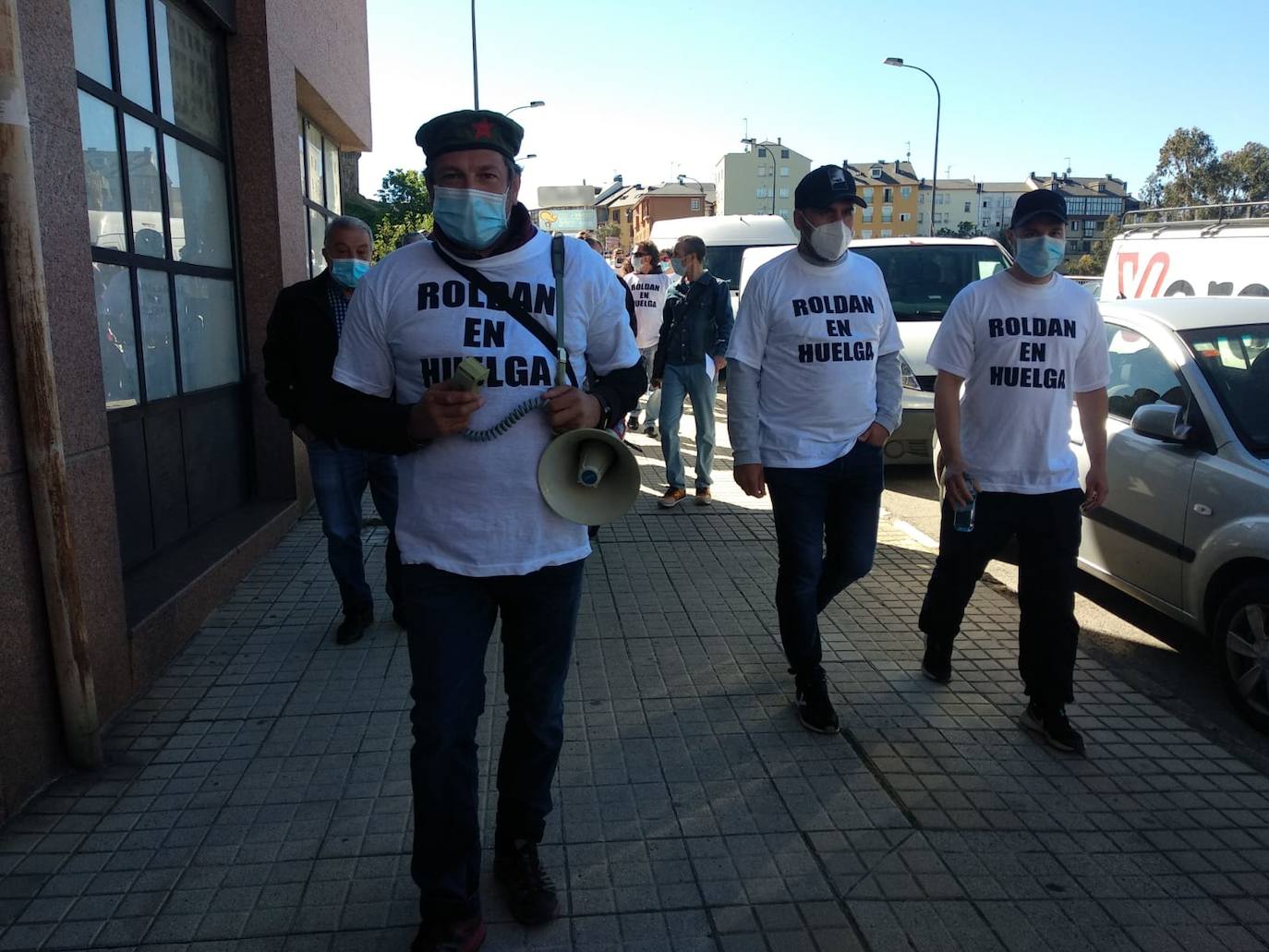 Marcha revindicativa de los trabajadores de Roldán.