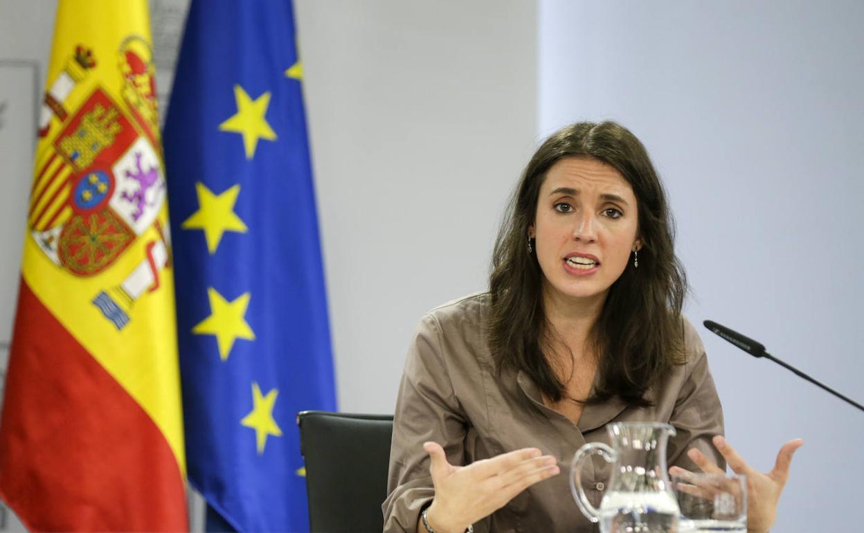 Irene Montero, ministra de Igualdad.