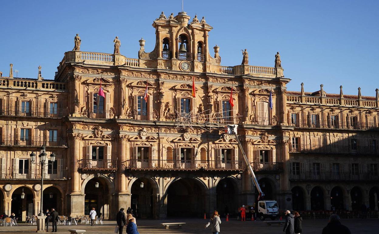 Fachada del Ayuntamiento de Salamanca. 