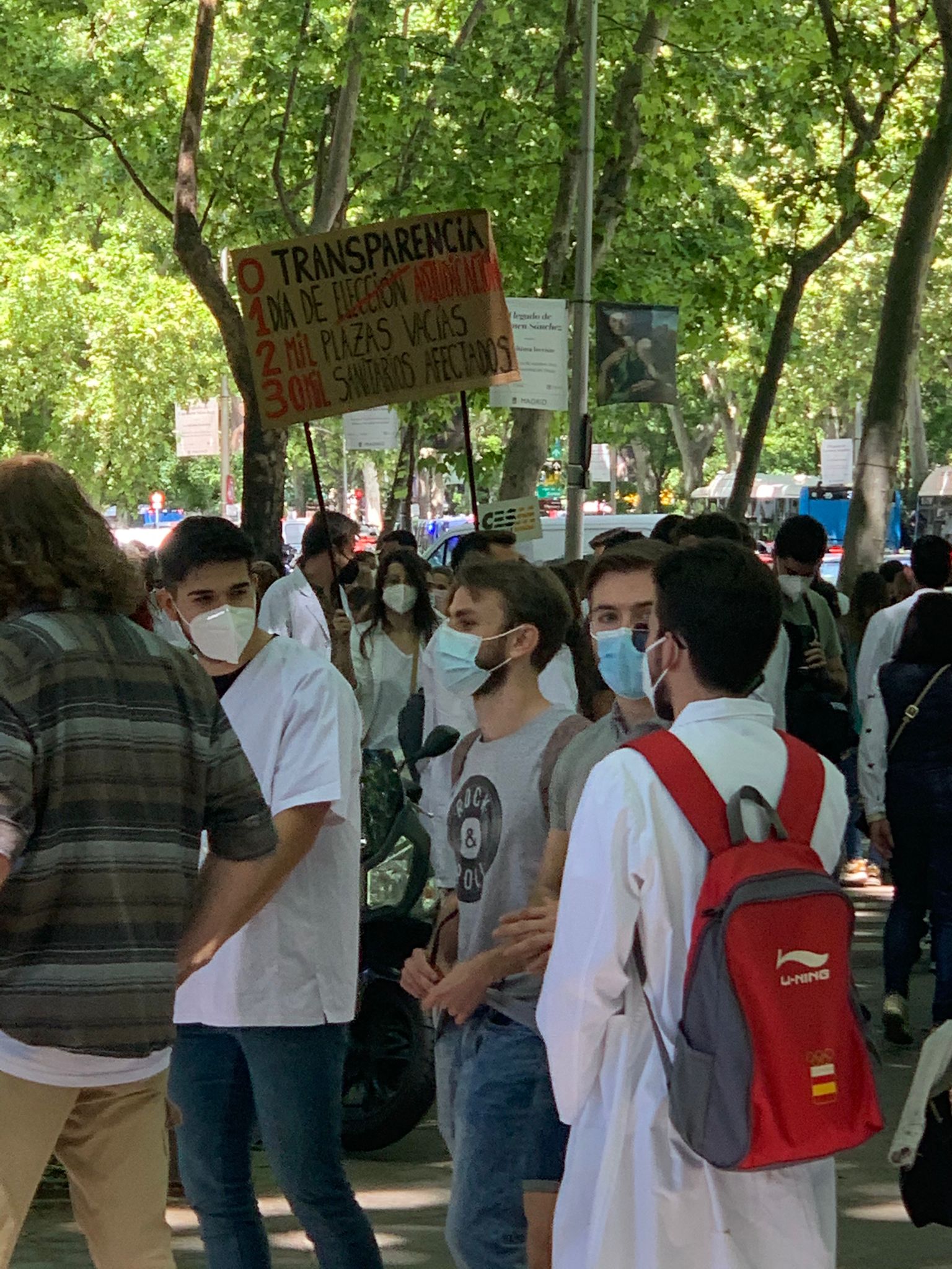 Los mariachis fueron parte de la reclamación de los opositores sanitarios de varias especialidades. 