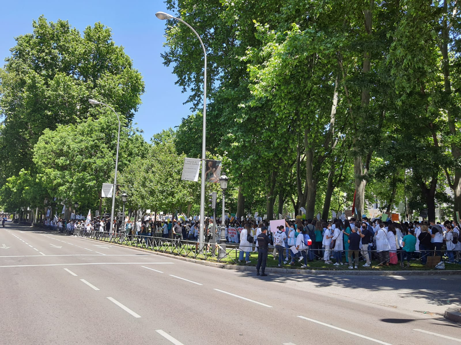 Los mariachis fueron parte de la reclamación de los opositores sanitarios de varias especialidades. 