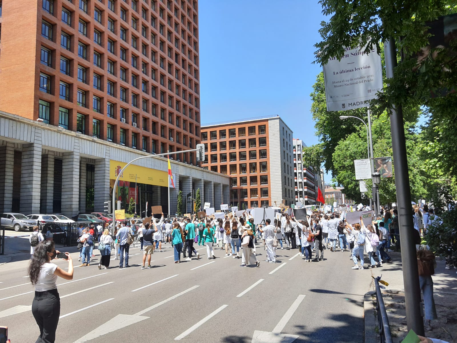 Los mariachis fueron parte de la reclamación de los opositores sanitarios de varias especialidades. 