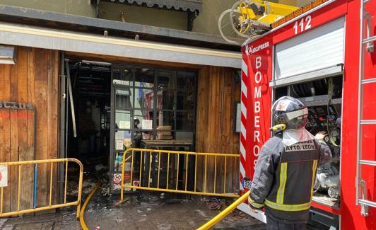 Estado del Clandestino tras el incendio.