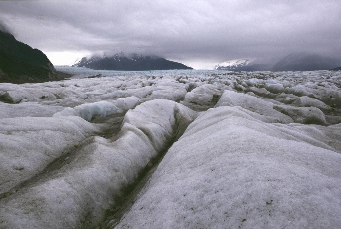 Glaciar Bering (Alaska): Este glaciar localizado en el estado estadounidense de Alaska se encuentra en el Parque Nacional Elias. Pero al igual que sucede con la gran mayoría de grandes glaciares, las temperaturas cálidas y los cambios en las precipitaciones están haciendo que este glaciar adelgace año tras año aumentando también la frecuencia de los terremotos en la región. ¿La razón? Además de que este glaciar es resultado de la colisión de las placas tectónicas del Pacífico y de América del Norte, su reducción hace que la presión del hielo sobre ellas disminuya permitiendo que las fallas se muevan más libremente y provocando así los terremotos.