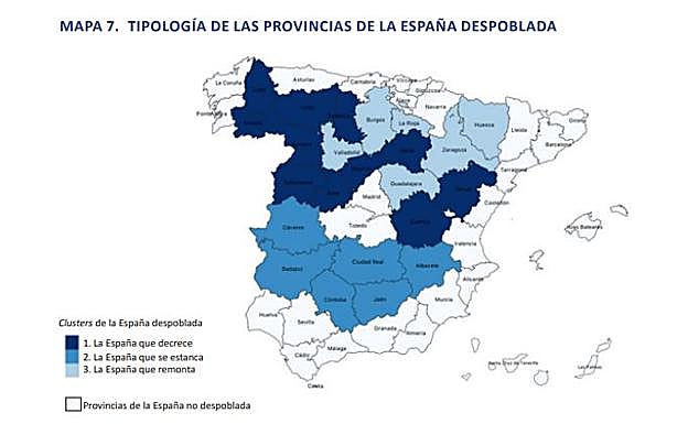 Los tres diferentes ritmos de la España Despoblada. 