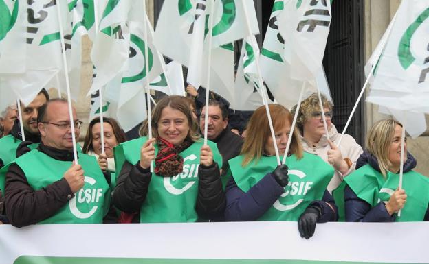 CSIF, en una manifestación.