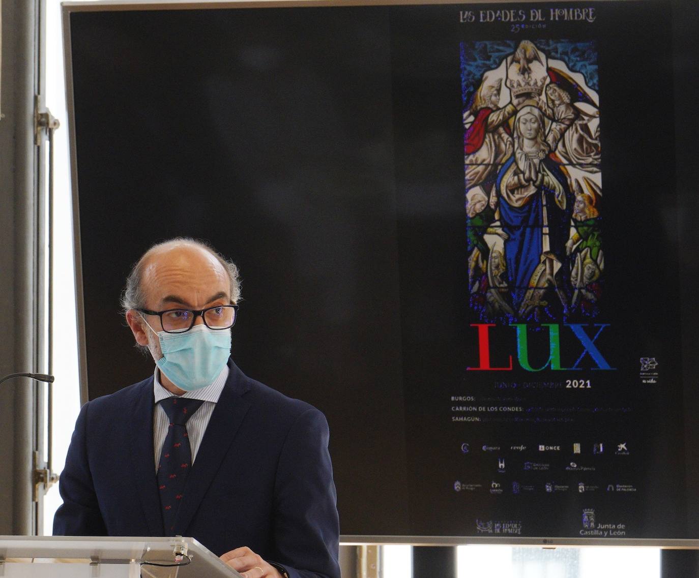 El consejero de Cultura y Turismo, Javier Ortega, participa en la presentación de la XXV edición de las Edades del Hombre 2021 'Lux'.