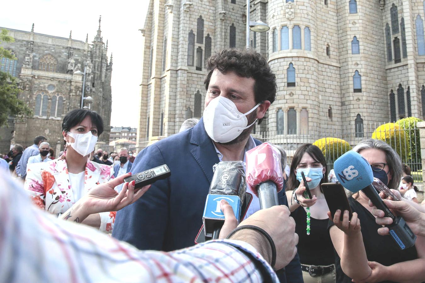 El alcalde de Villaquilambre eligió el municipio maragato para presentar su candidatura al PP provincial.