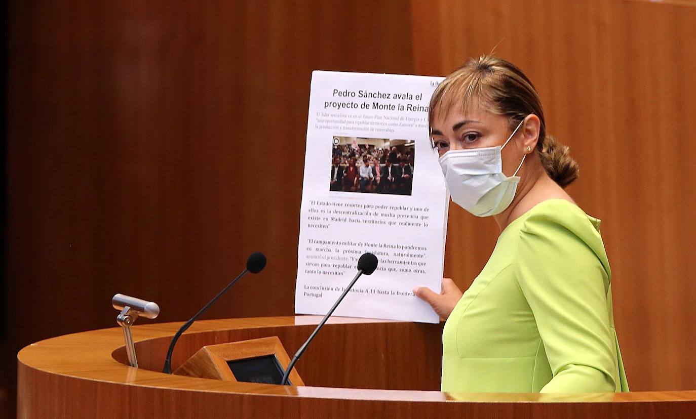 Los procuradores en las Cortes de Castilla y León durante sus intervenciones en el pleno celebrado este miércoles 