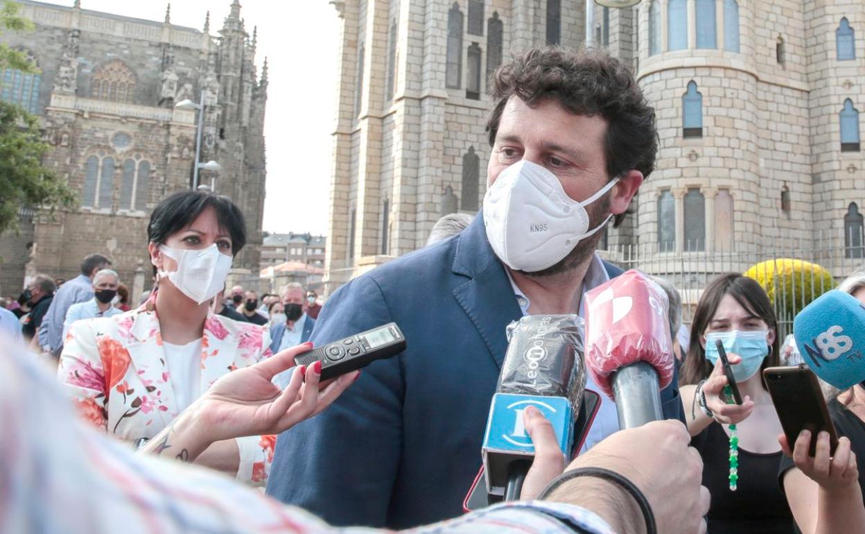 Manuel García, durante la presentación de su candidatura. 