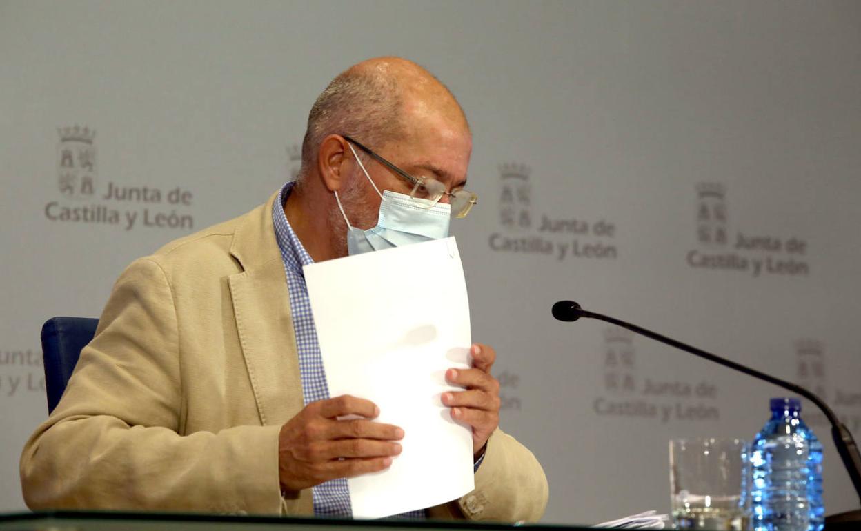 Francisco Igea durante la rueda de prensa. 