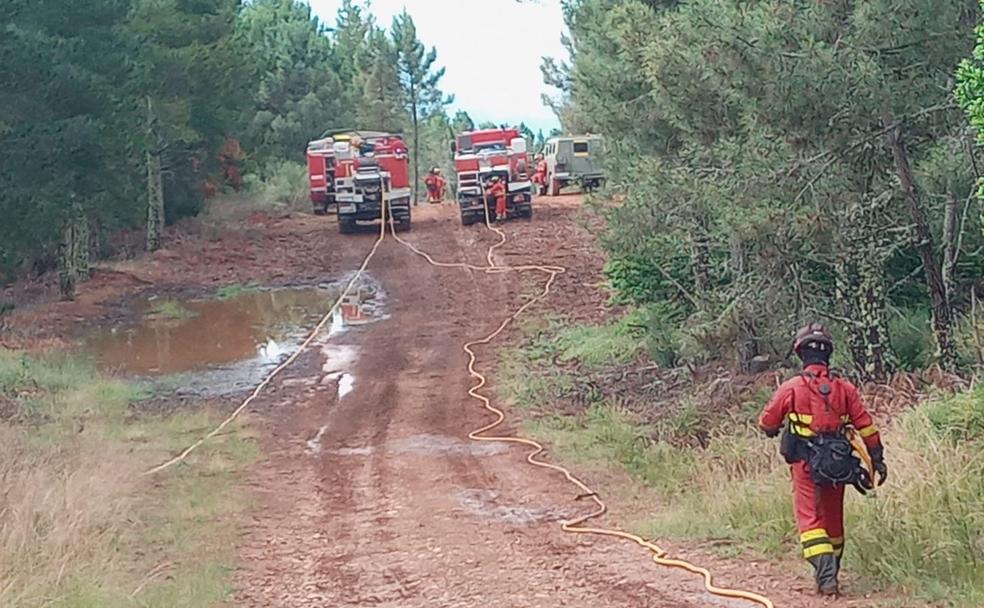 Efectivos de la UME durante los ejercicios en El Bierzo. 