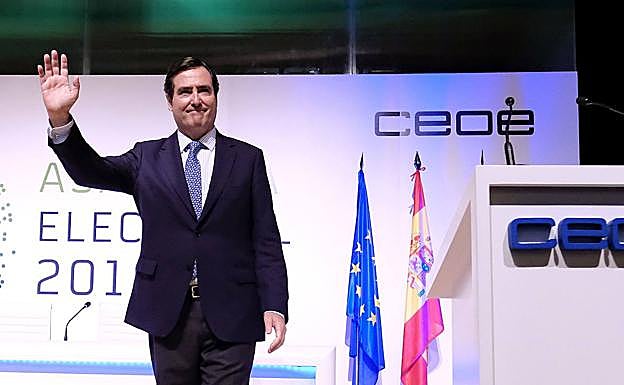 El presidente de la CEOE, Antonio Garamendi. 